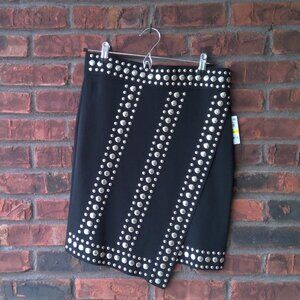 Black Embellished Mini skirt